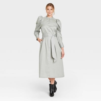 Prologue Women's Puff Long Sleeve Shirtdress