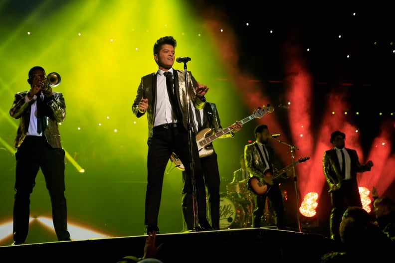 Bruno Mars Performs at the Super Bowl in 2014