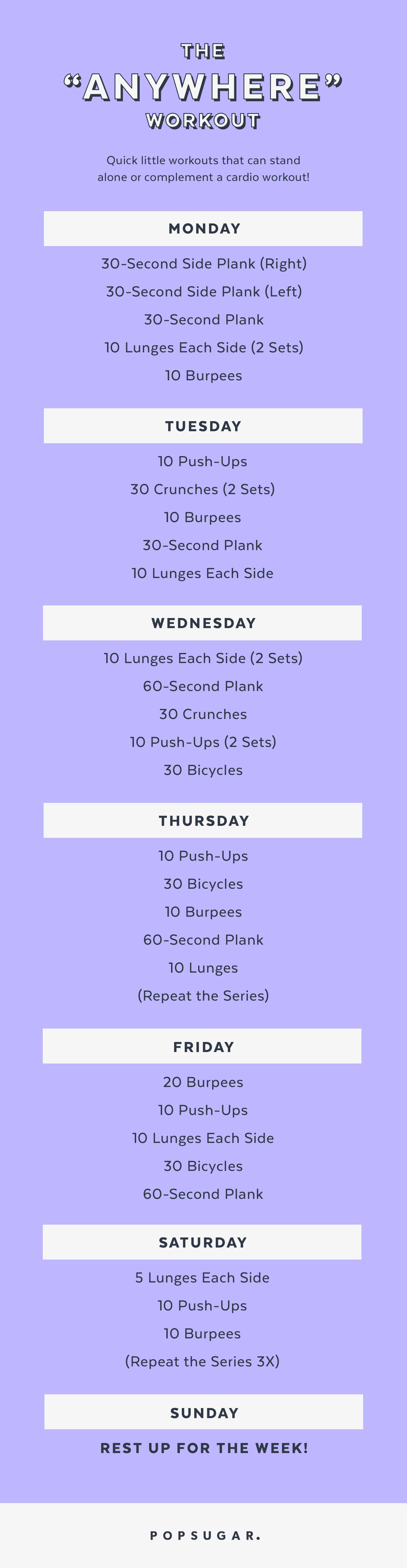 Workout Poster For the Week  POPSUGAR Fitness