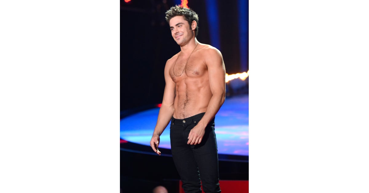 Zac Efron Shirtless At The Mtv Movie Awards 2014 Popsugar Celebrity 