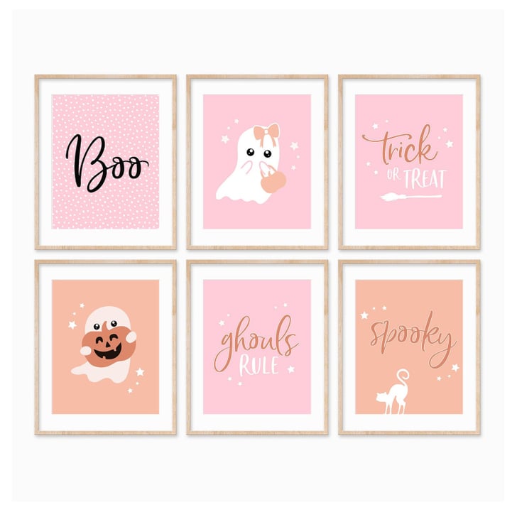 Halloween Printable Wall Art | Cute Pink Halloween Decorations | 2020 ...