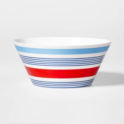 107oz Plastic Americana Stripe Serving Bowl