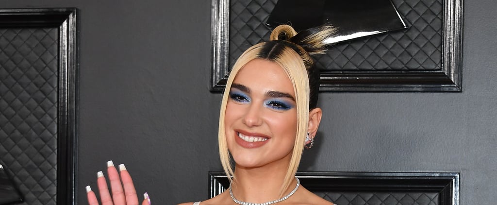 Dua Lipa's Checkered Nail Art at the Grammys 2020