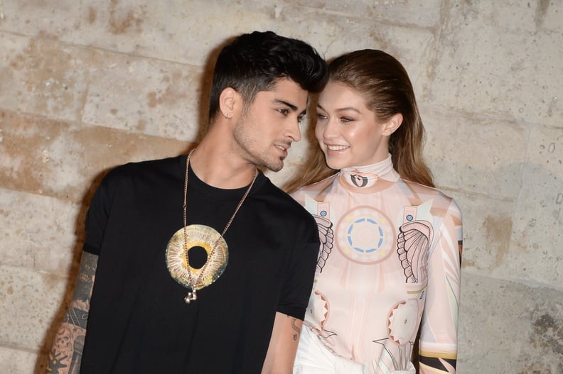 PARIS, FRANCE - OCTOBER 02:  Zayn Malik and Gigi Hadid attend  the  Givenchy show as part of the Paris Fashion Week Womenswear Spring/Summer 2017on October 2, 2016 in Paris, France.  (Photo by Stephane Cardinale - Corbis/Corbis via Getty Images)