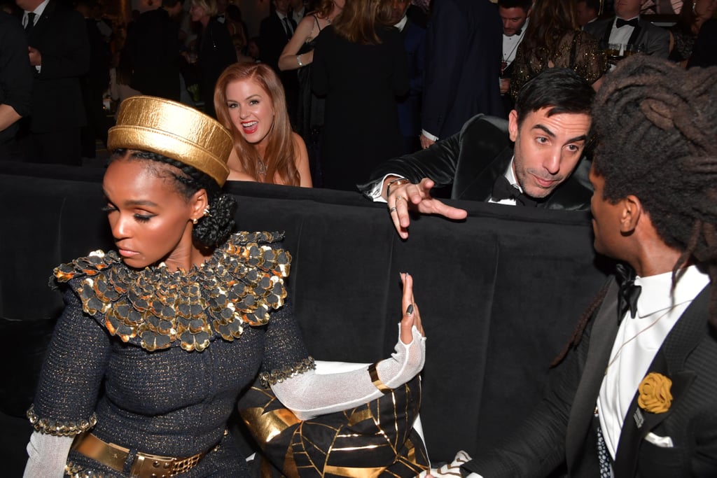 Pictured: Janelle Monáe, Isla Fisher, and Sacha Baron Cohen