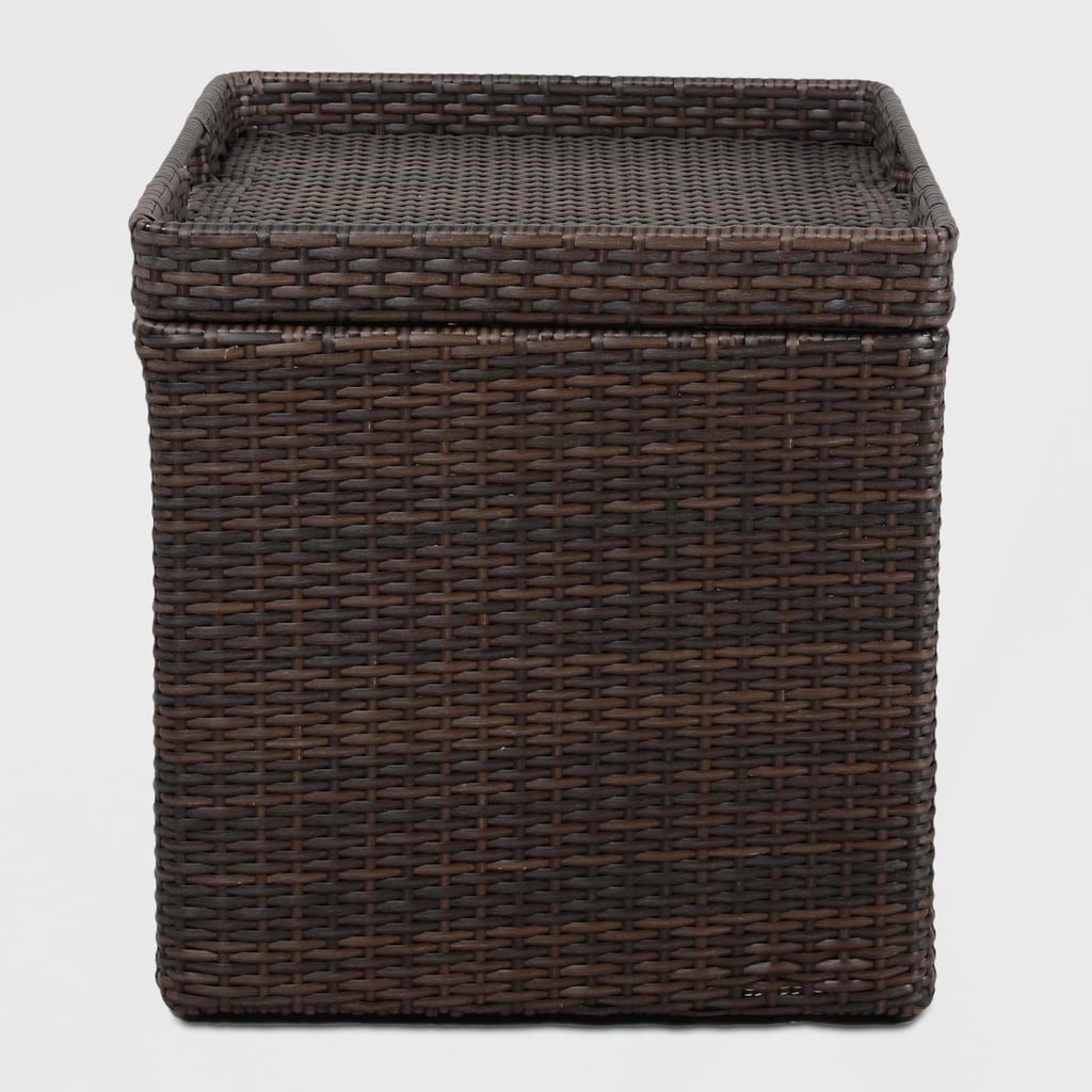 Threshold Wicker Storage Patio Accent Table | The Best Patio Furniture