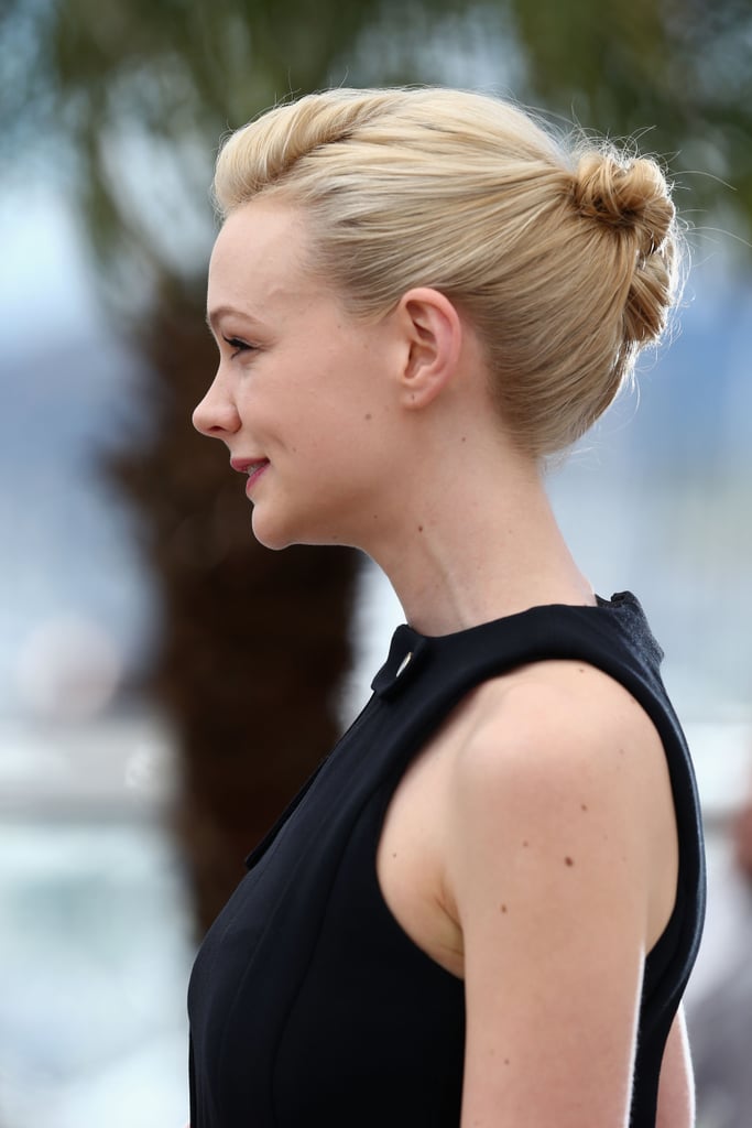 At the photo call earlier in the day, Carey debuted her intricate up 'do.
At the photo call earlier in the day, Carey debuted her intricate up 'do.