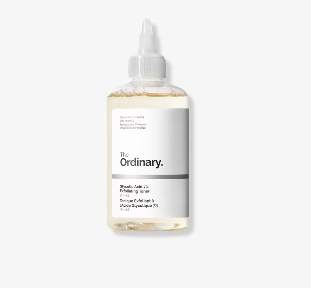 The Ordinary Glycolic Acid 7% Exfoliating Toner ($13)
"The Ordinary Glycolic Acid Exfoliating Toner is my deodorant, in-grown hair preventer, and scalp clarifier; I use this everywhere I possibly can and it's done wonders for managing my skin issues. The toner helps eliminate body odor while exfoliating the top layers of my underarms, so they look more even-toned. It also helps diminish ingrown hairs and congestion on my bikini line, and it works to eliminate dry scalp flakiness and dandruff. I always have a few bottles of this in stock." — Anvita Reddy, former assistant shopping editor