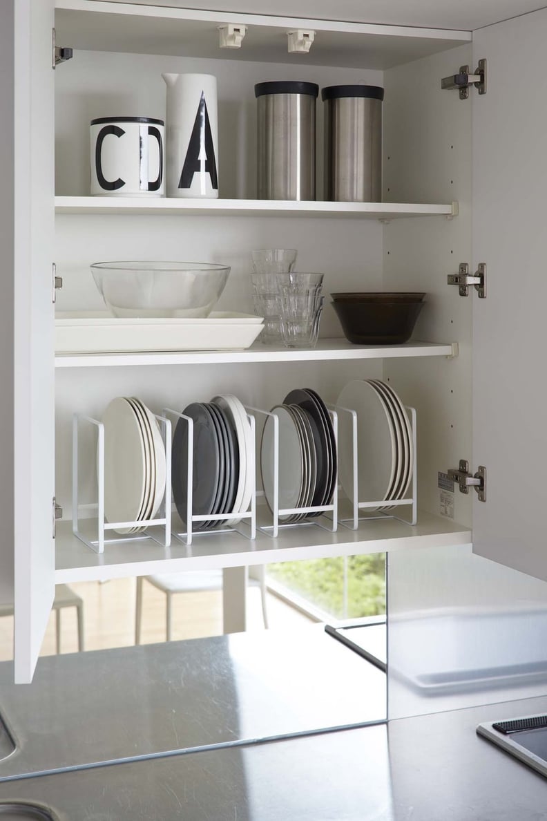 To Organize Your Cabinets: Yamazaki Home Dish Storage Rack