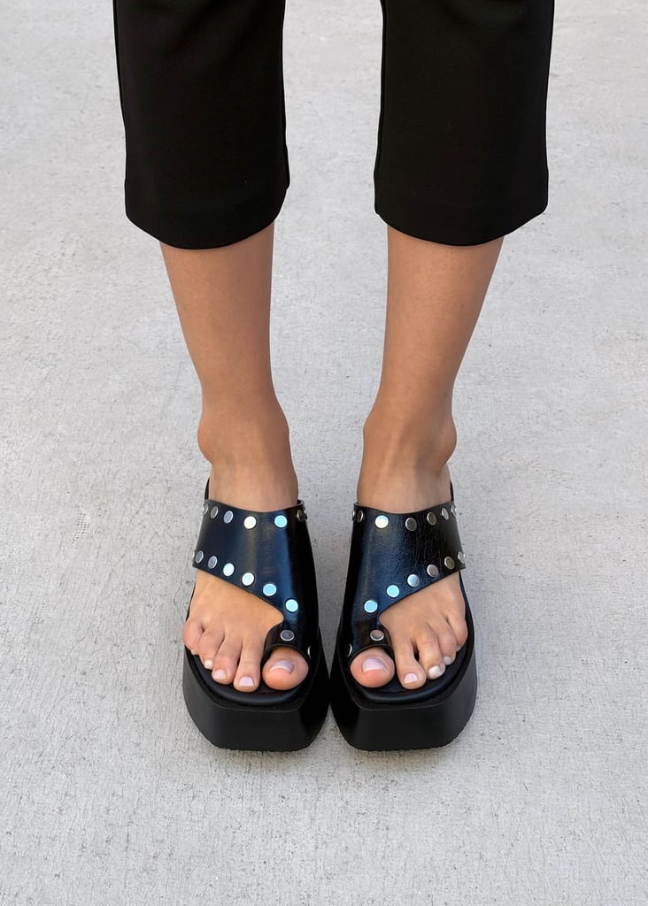 Alohas Nova Studs Black Leather Sandals ($225) 
One of my favorite style content creators touted these chunky sandals from Alohas, and I got my hands on a pair. I love how unique they are while still effortlessly looking good with virtually everything in my closet. And they're comfy, too.