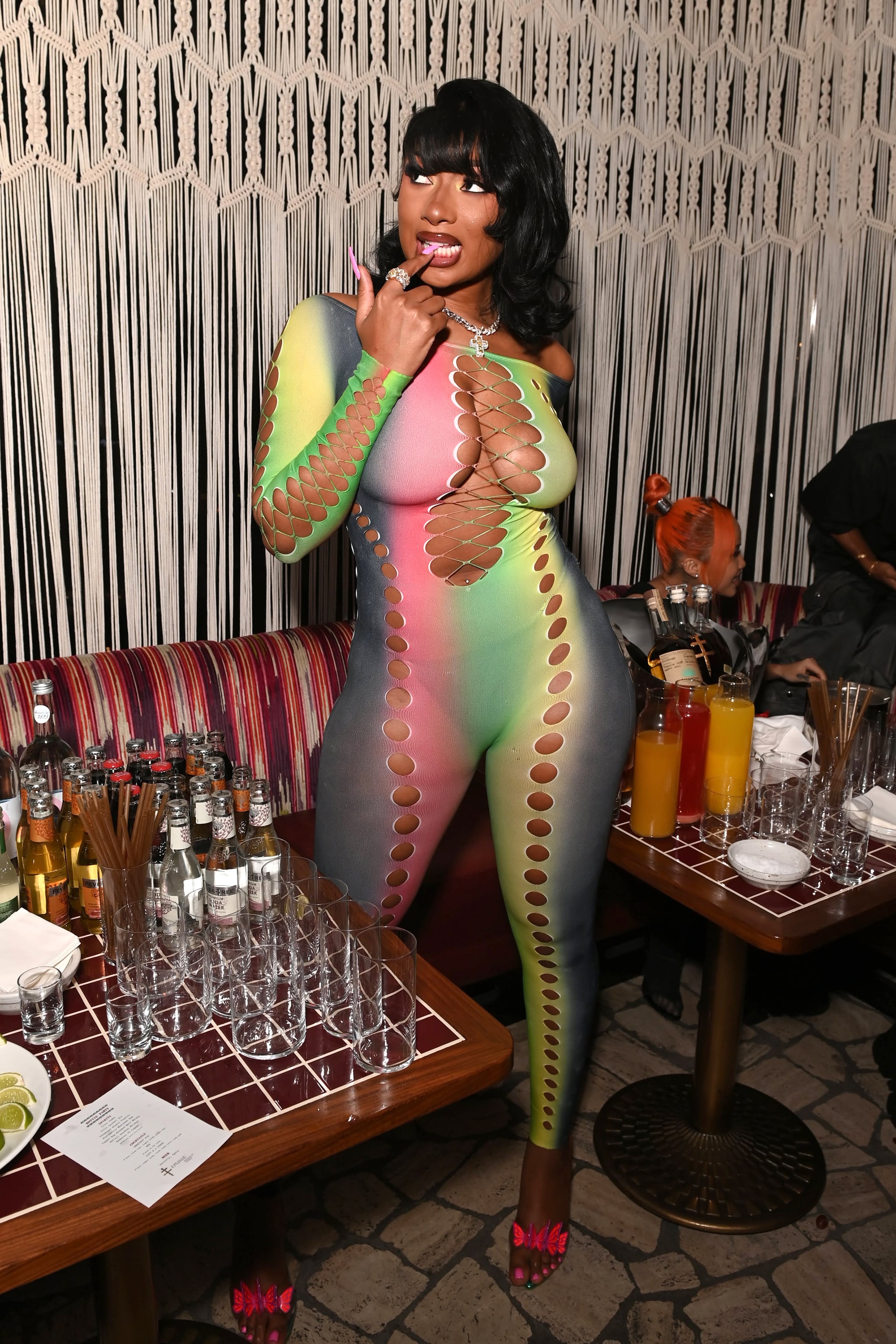 LONDON, ENGLAND - AUGUST 29: Megan Thee Stallion attends the Megan Thee Stallion Hottie Party in celebration of Traumazine on August 29, 2022 in London, England. (Photo by Kate Green/Getty Images for WMG )