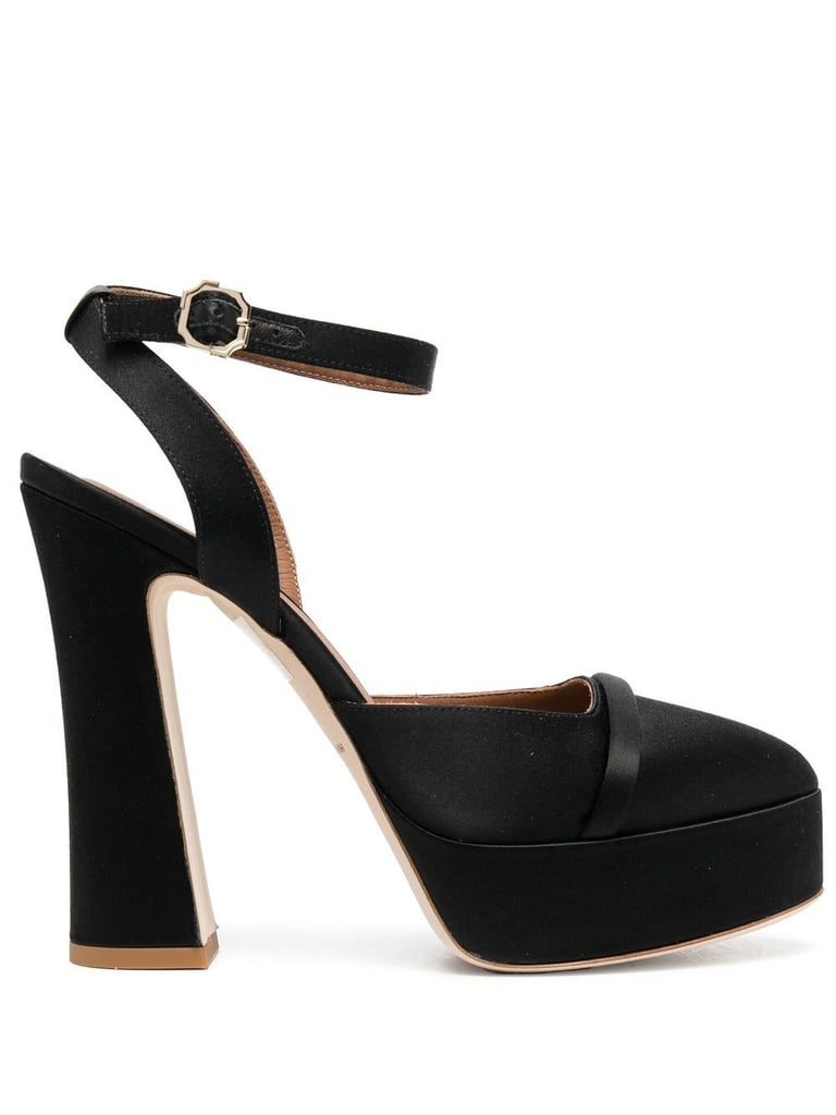 Malone Souliers Mora 125mm Black Satin Sandal