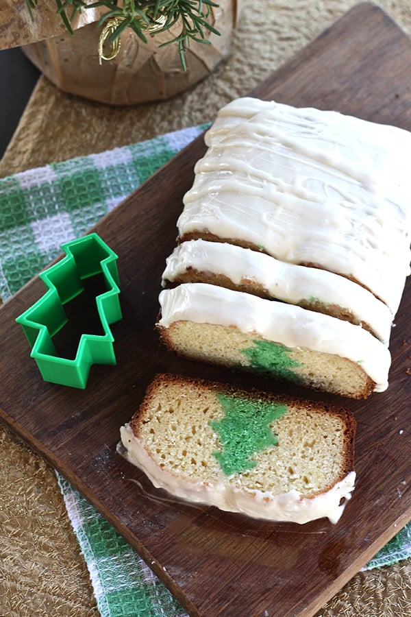 Christmas Tree Eggnog Pound Cake