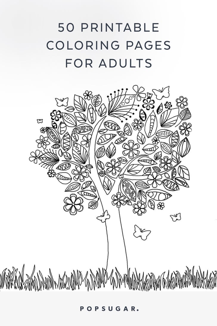 Free Printable Adult Coloring Pages - POPSUGAR Smart Living Photo 52