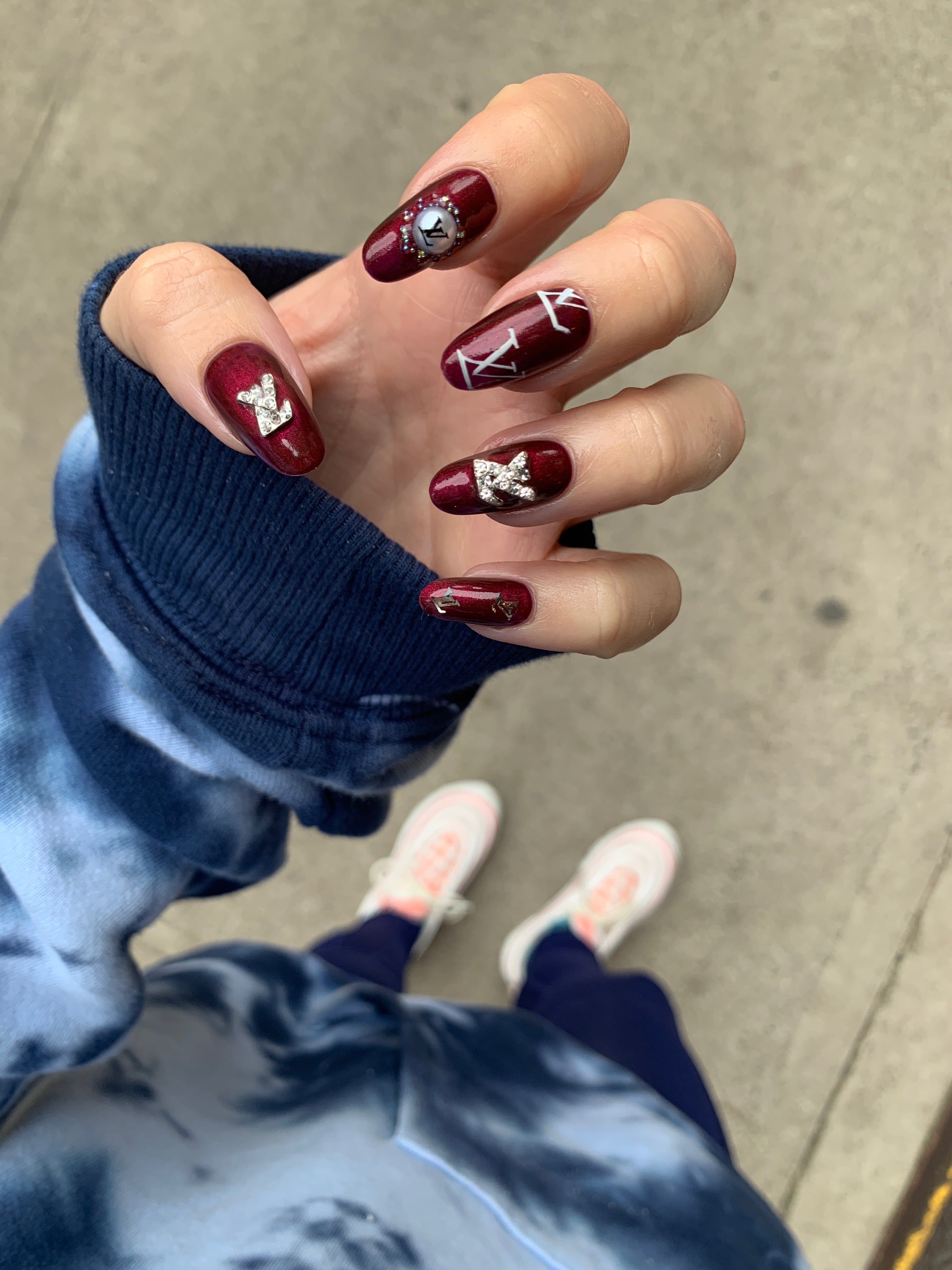 Louis Vuitton Nails  Red Acrylic Nails 