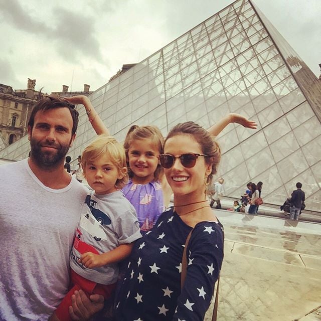 Alessandra Ambrosio Family Vacation in Paris