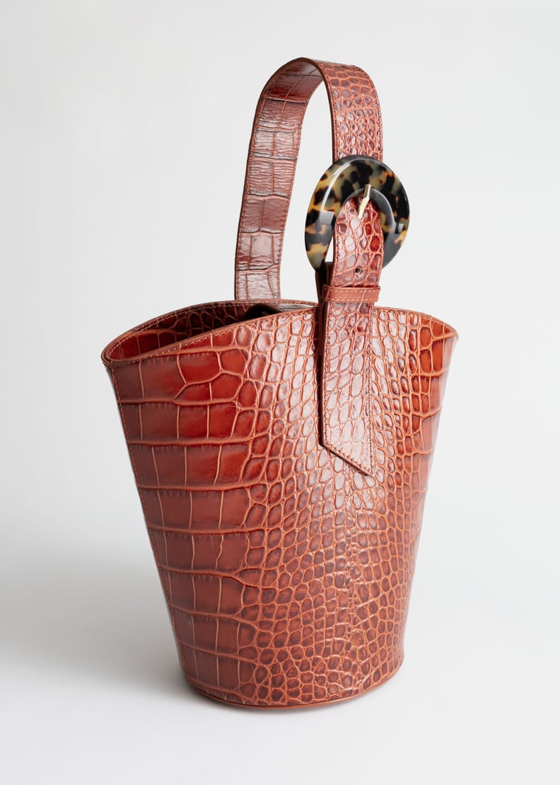 & Other Stories Croc Tortoise Bucket Bags