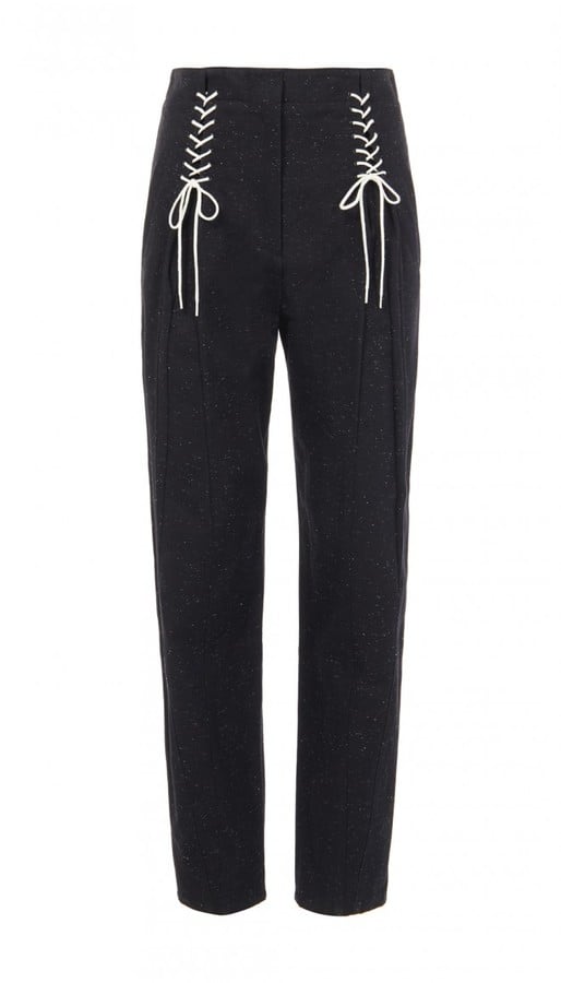 Tibi Luxe Tweed Easton Tie Pants