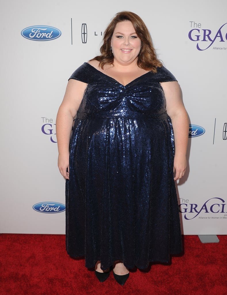 Opting For a Sparkly Blue Gown