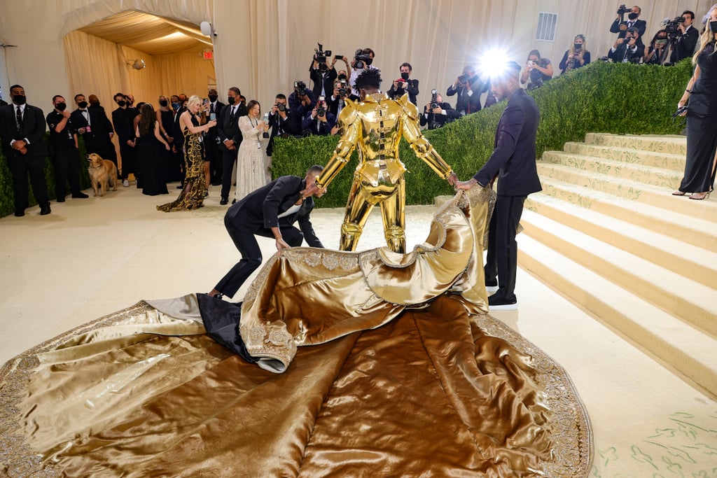 Lil Nas X Wears 3 Gold Versace Outfits at the 2021 Met Gala