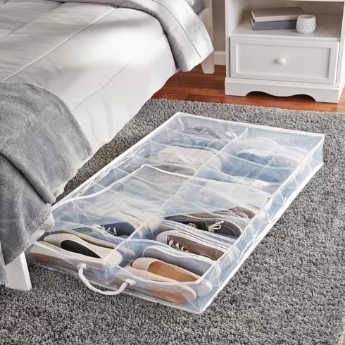 under bed shoe storage