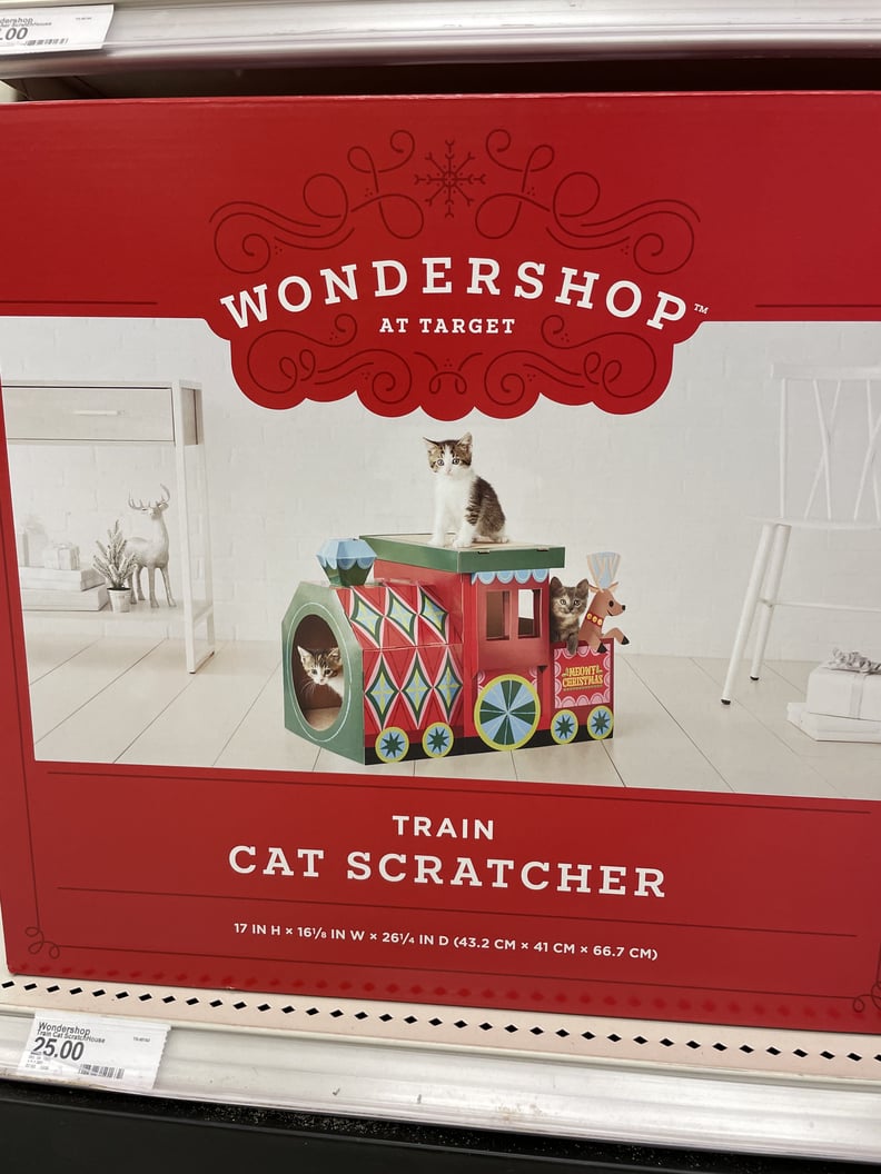 For Festive Felines: Wondershop Toy Kingdom Holiday Train Cat Scratcher House