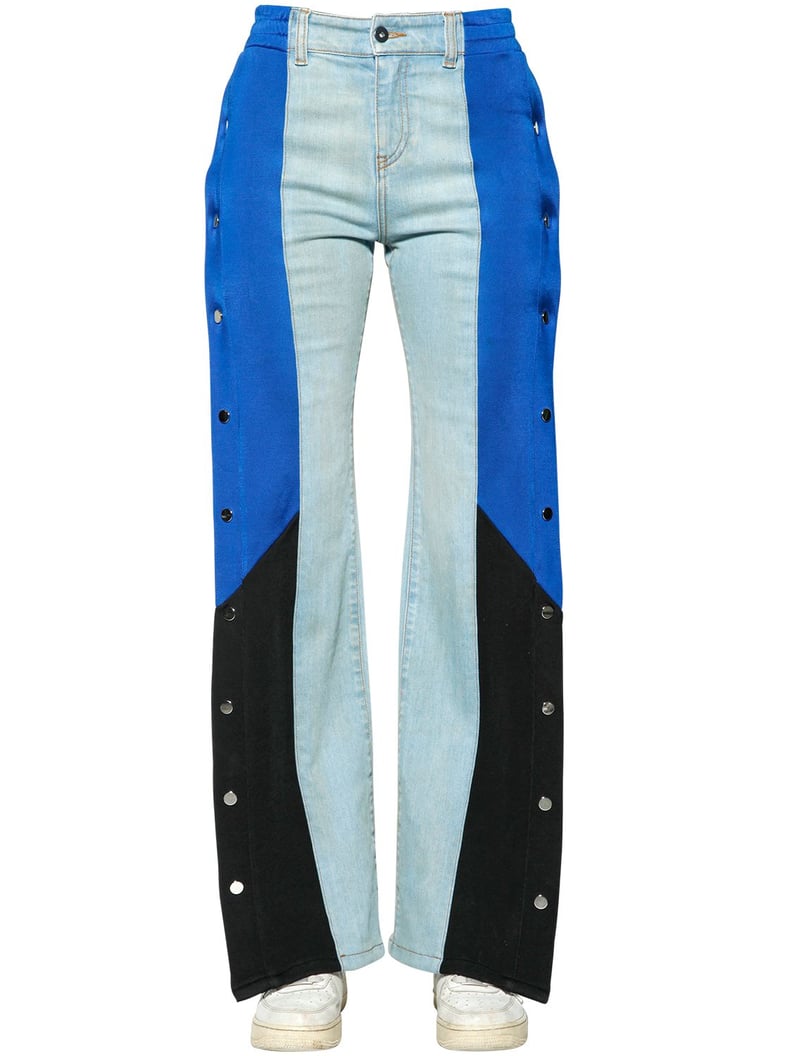 Filles a Papa Patchwork Denim and Techno Track Pants