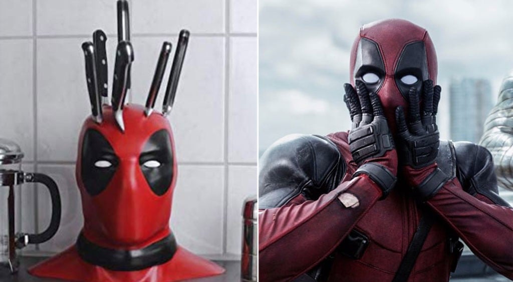 Deadpool knife block kitchen Decor, Deadpool Kitchen Knifes Set Christmas  and New Year Unique Gift