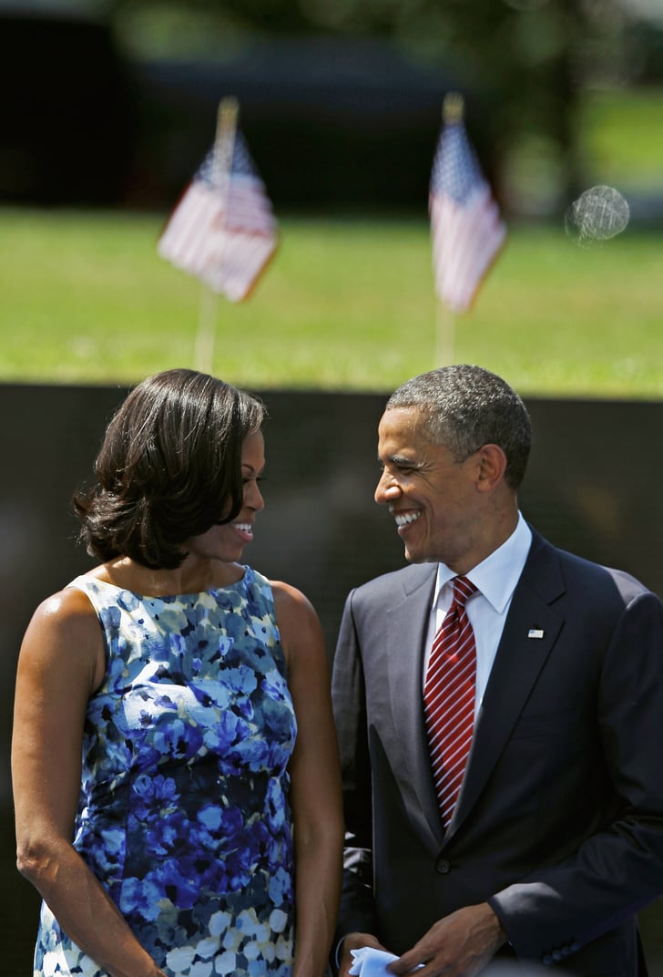 The Obamas Smiled At Each Other During A Memorial Day Event In Barack 1821