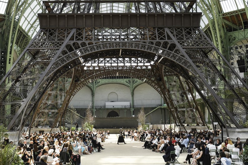 Karl Lagerfeld transformed the Grand Palais into the Eiffel Tower