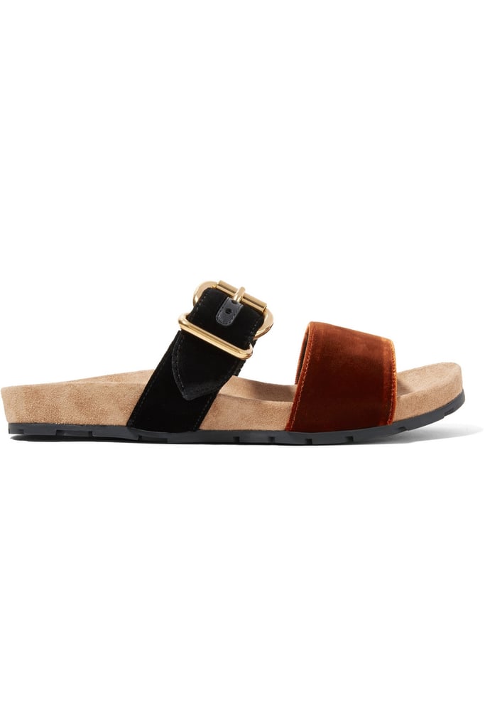 prada birkenstock velvet