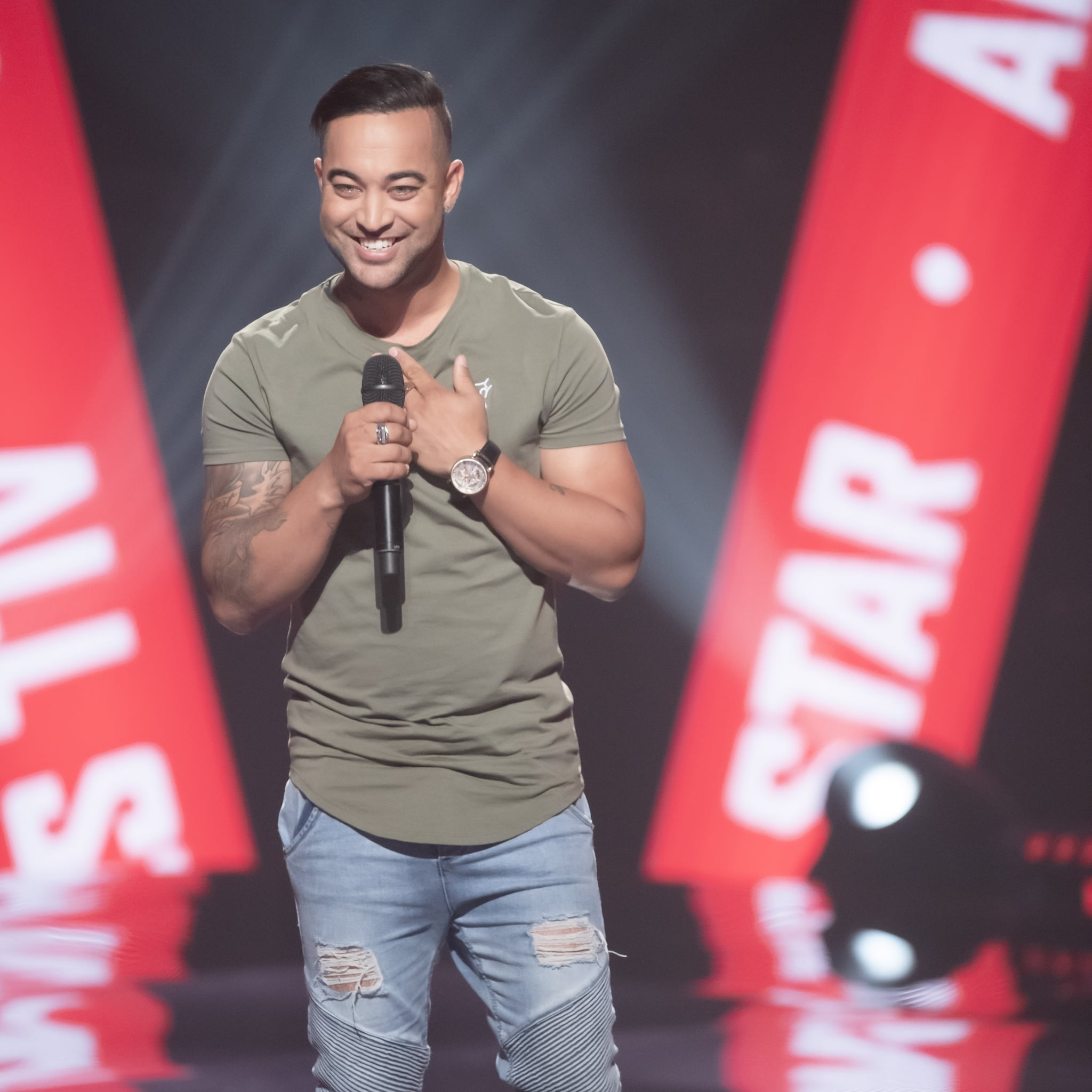 Guy Sebastian S Reaction To Brother Chris On The Voice Popsugar Celebrity Australia