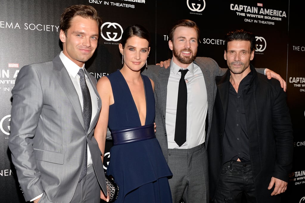 Cobie linked up with her costars Sebastian Stan, Chris Evans, and Frank Grillo.