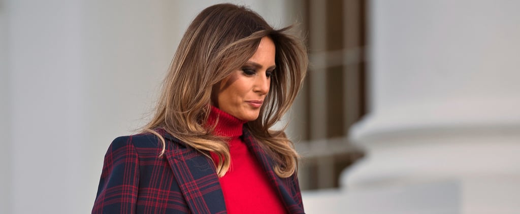 Melania Trump's Plaid Calvin Klein Coat