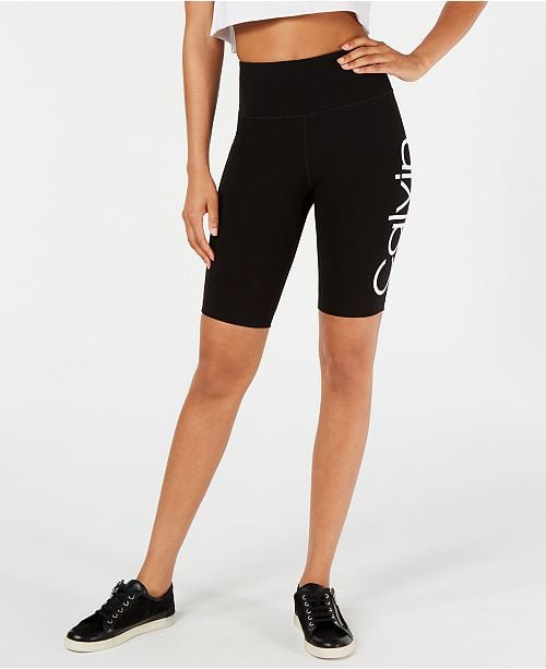 Calvin Klein Logo High-Waist Bike Shorts