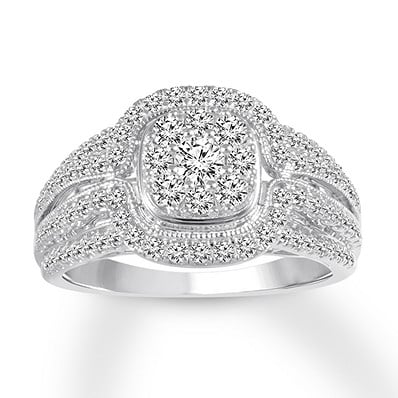 Kay Diamond Engagement Ring 1 ct tw Round-Cut 10K White Gold