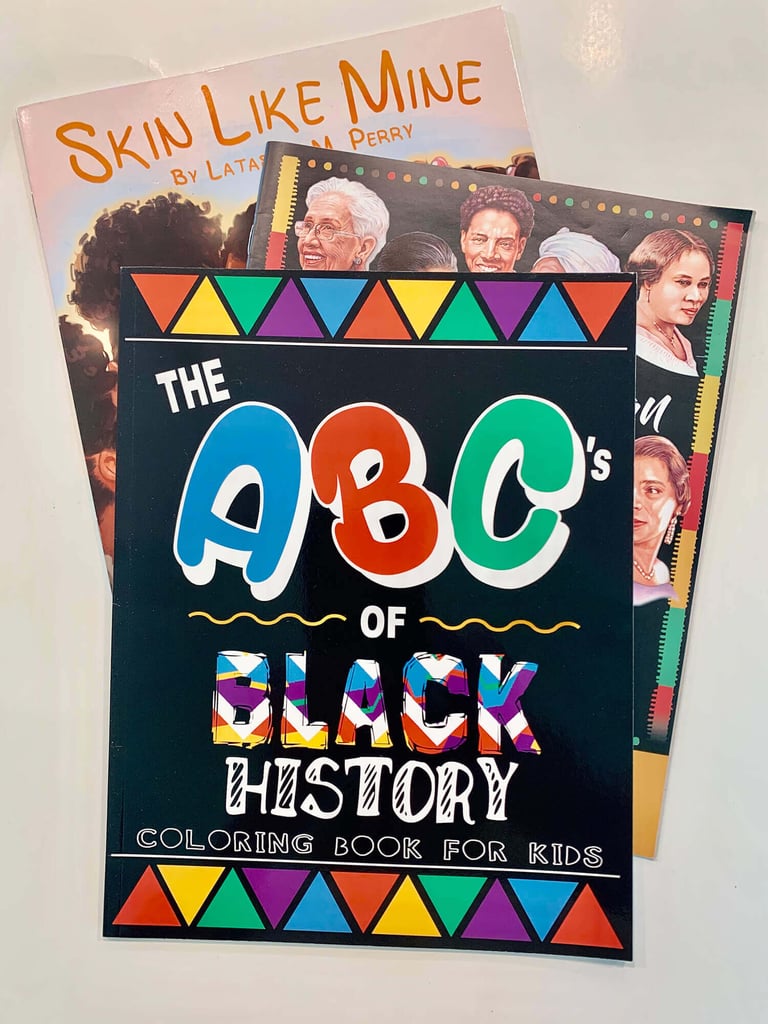 Skin like Mine, African-American Women Fact Workbook, and The ABC Colouring Book of Black History