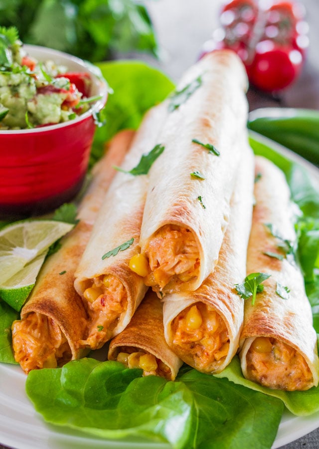 Creamy Chicken Flautas