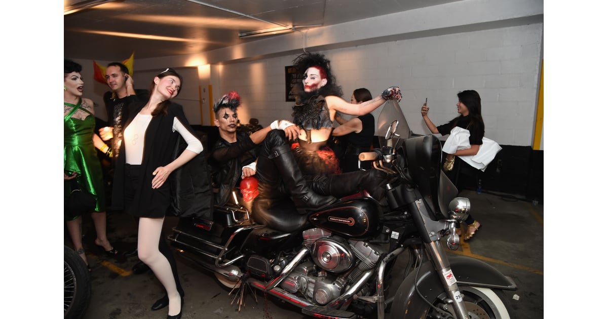 There Were Models Posing On Motorcycles Givenchy Show At New York 4548