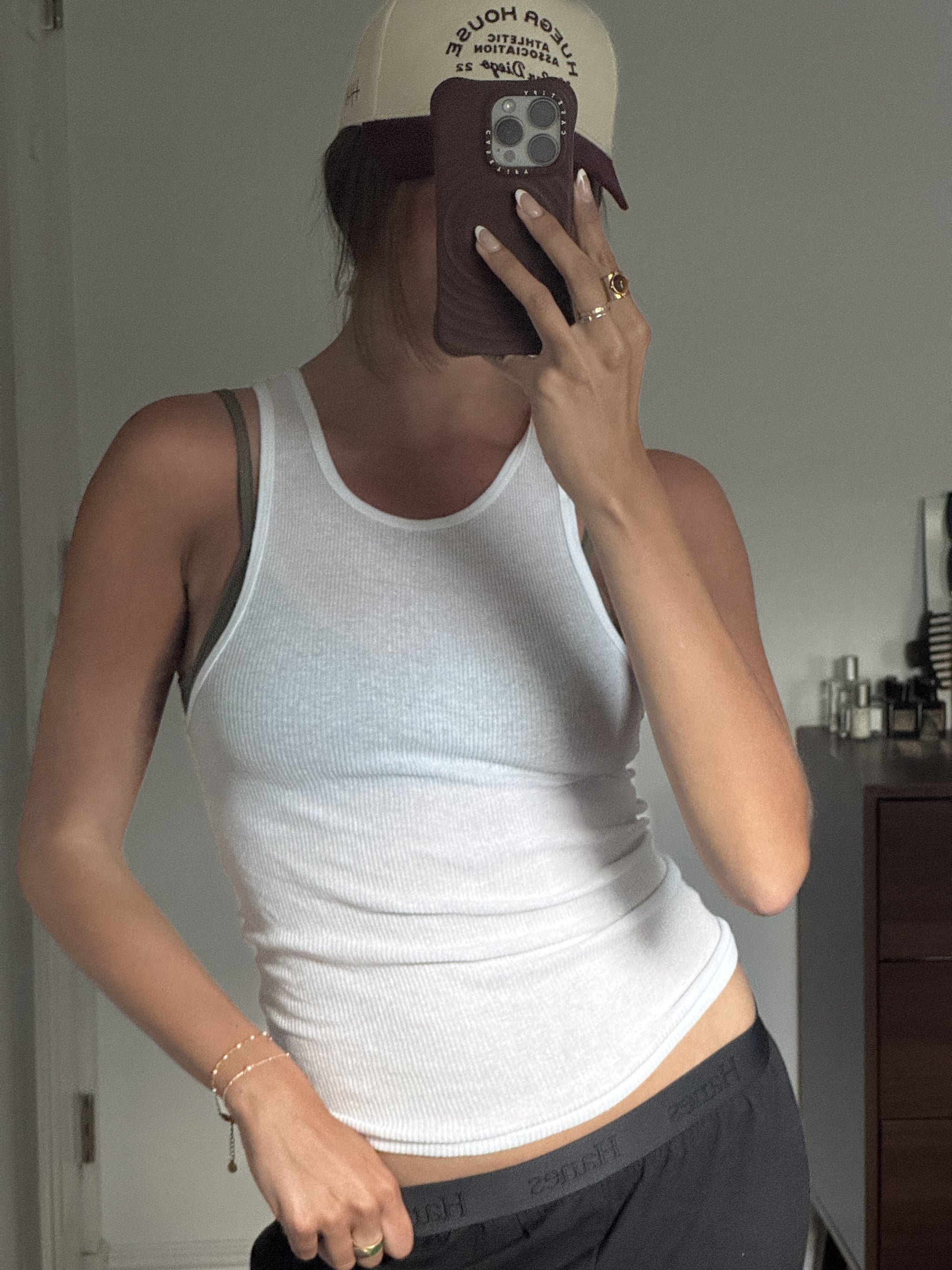Editor wearing Hanes Boys' Ecosmart Cotton Tank