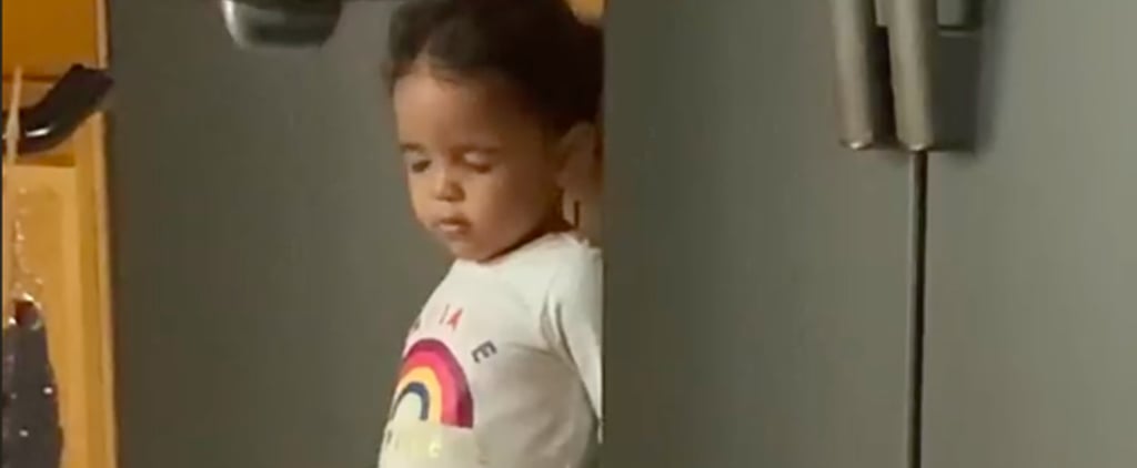 Video of Toddler Pretending to Sleep While Sneaking Snacks