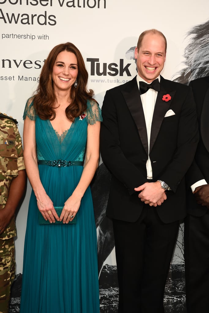 Prince William and Kate Middleton at the 2018 Tusk Awards