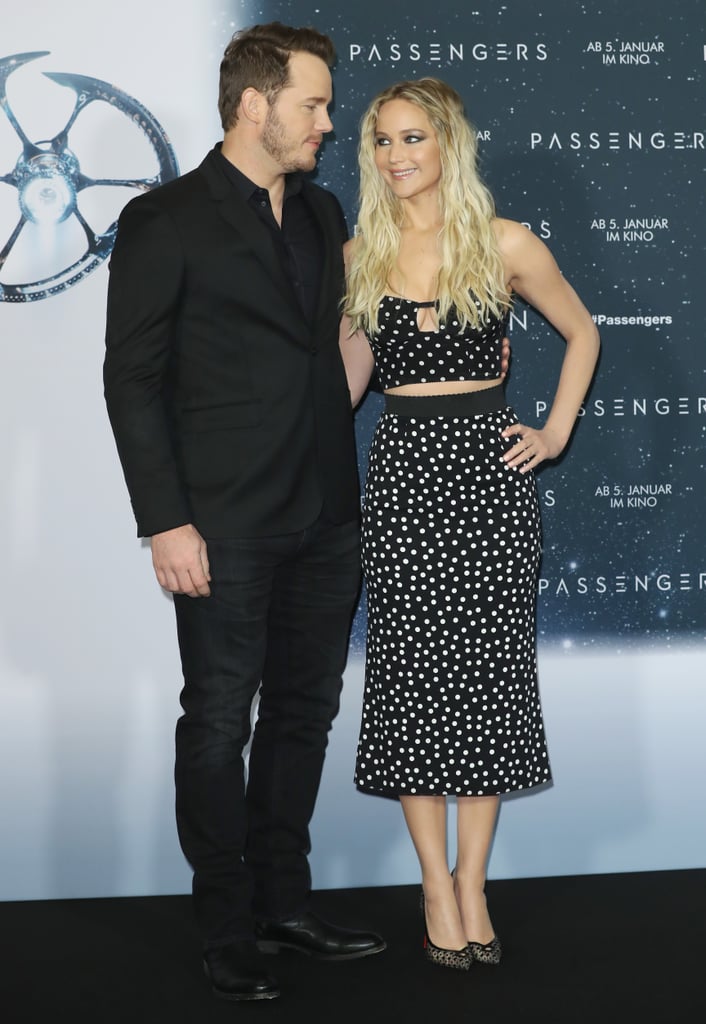 Jennifer Lawrence and Chris Pratt on Passengers Press Tour