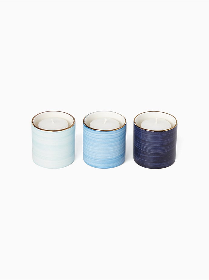 Kate Spade New York Charles Lane Indigo Votives, Set of 3