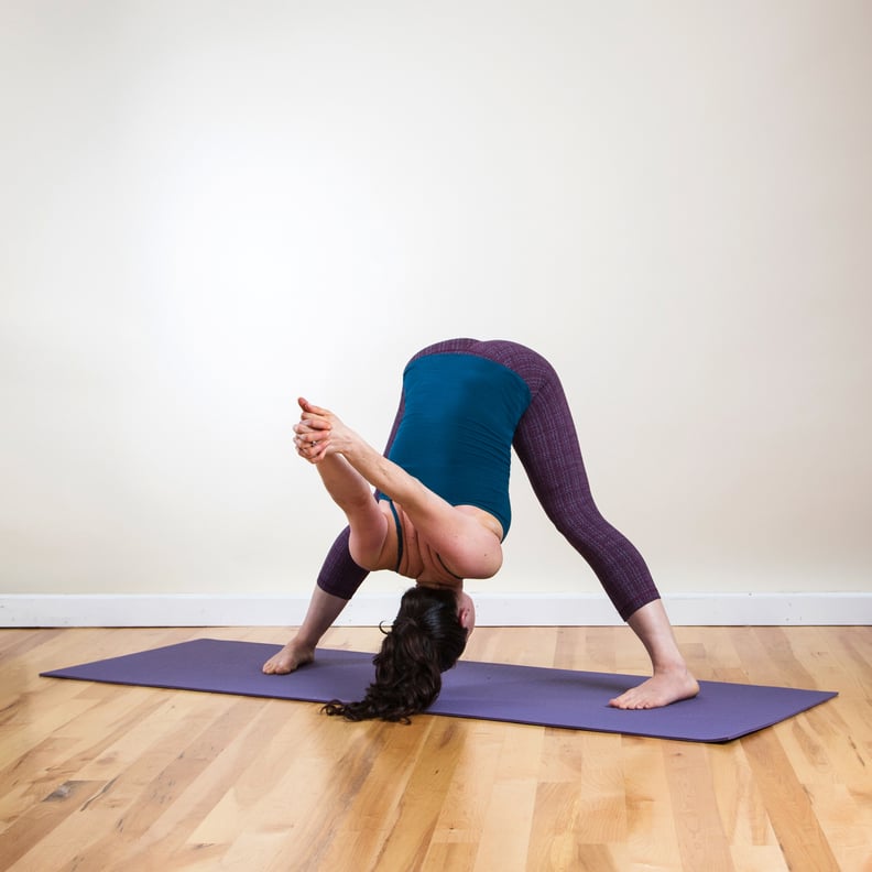 Wide-Legged Forward Bend With Chest Stretch