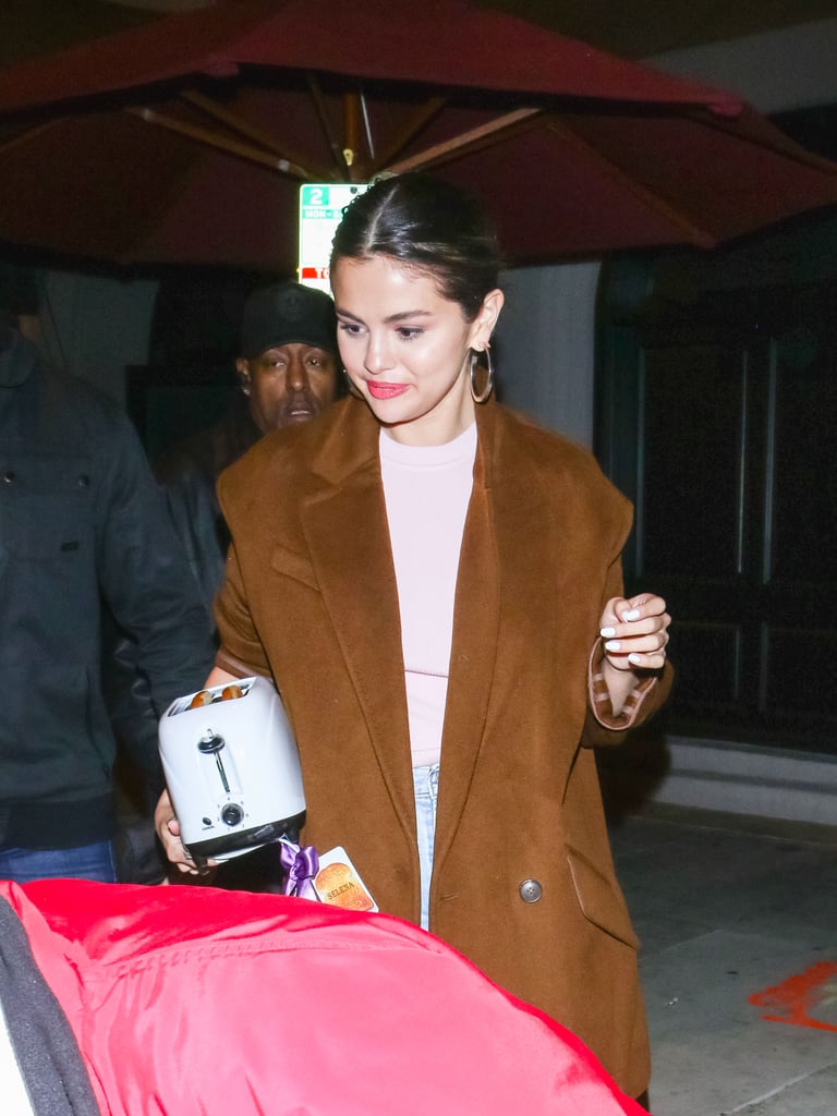 Selena Gomez Wears a Light Pink Turtleneck Twice in 1 Week