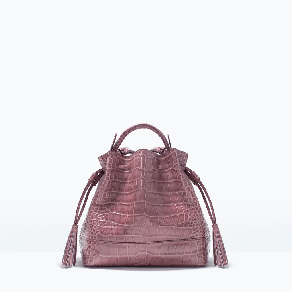 Zara Mini Leather Bucket Bag (159) Spring Bag Trends 2015 POPSUGAR