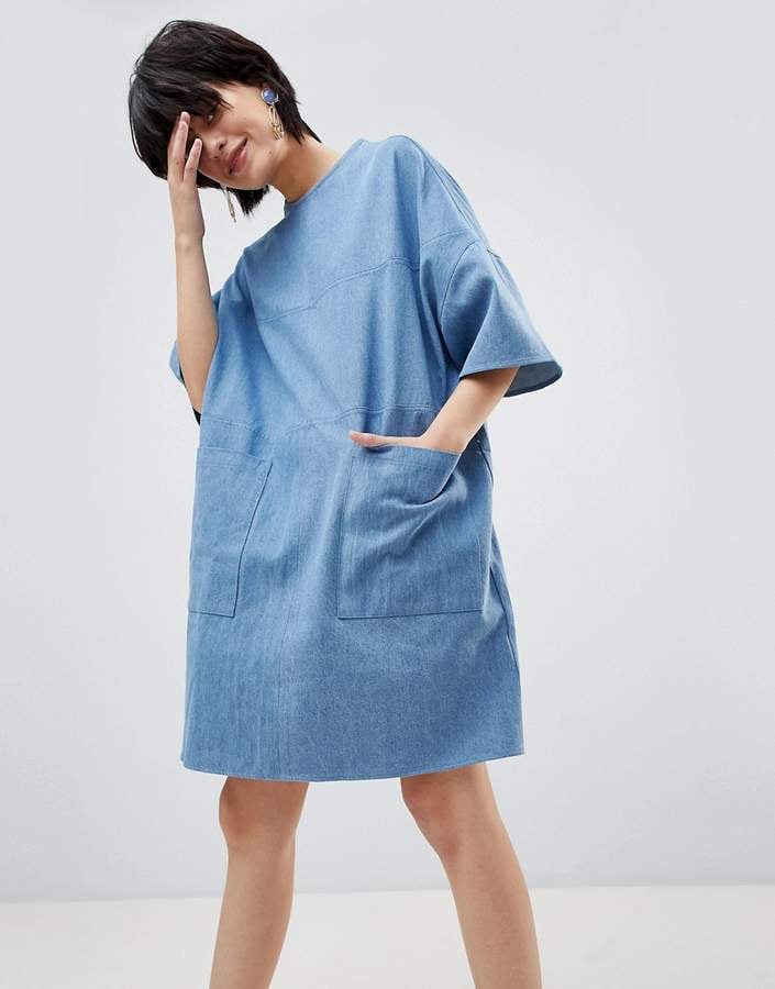 denim t shirt dress