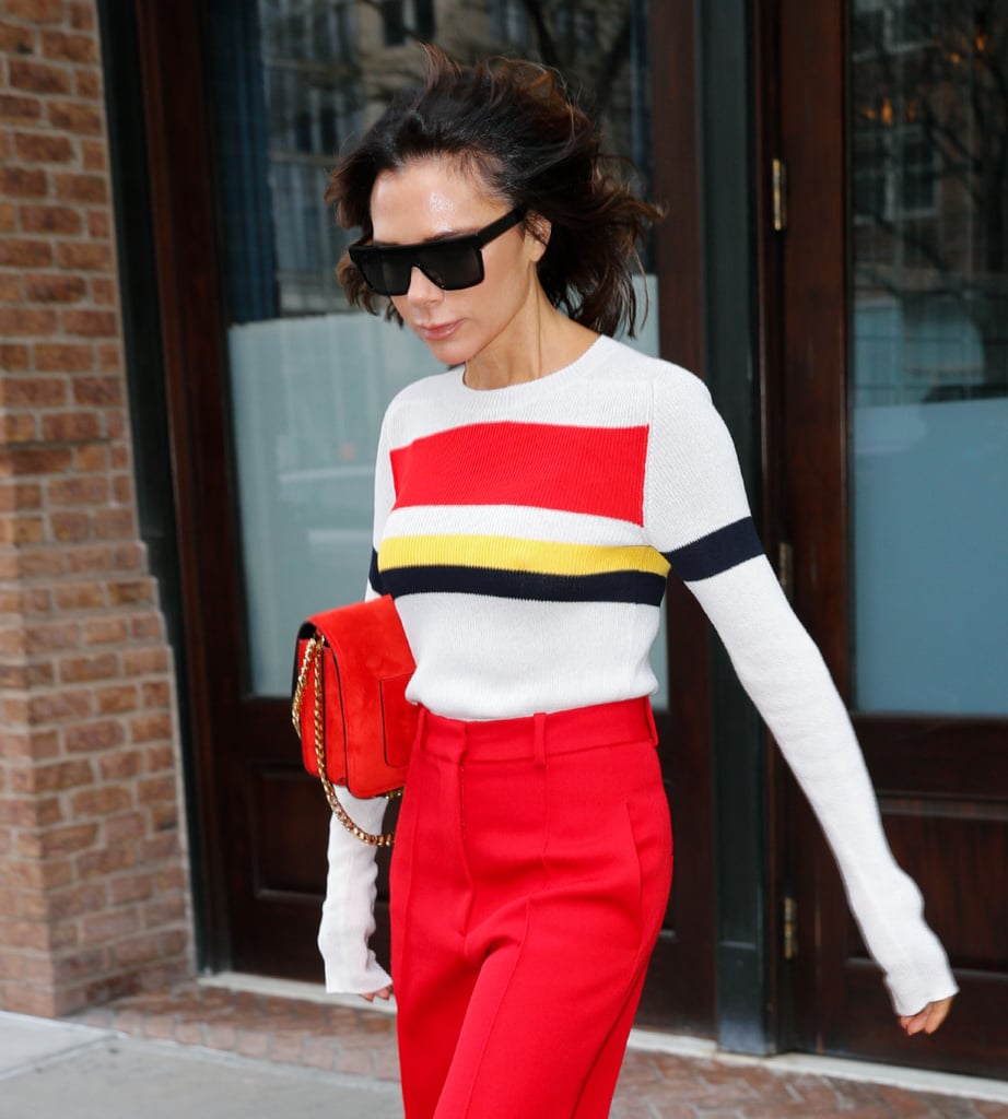 Victoria Beckham's Red Trousers November 2018