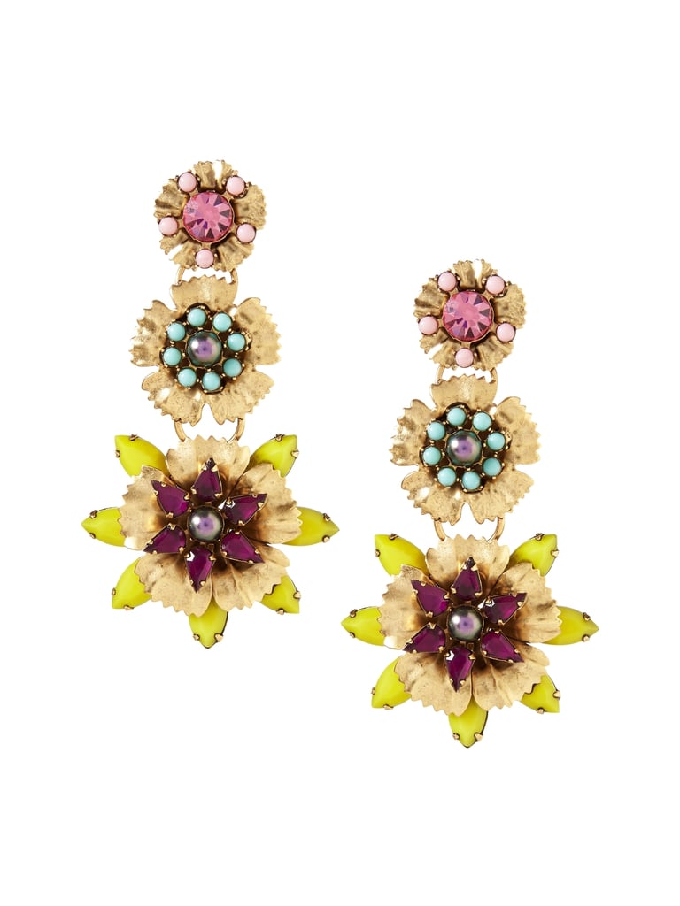 Banana Republic Elizabeth Cole Tropical Flower Earrings